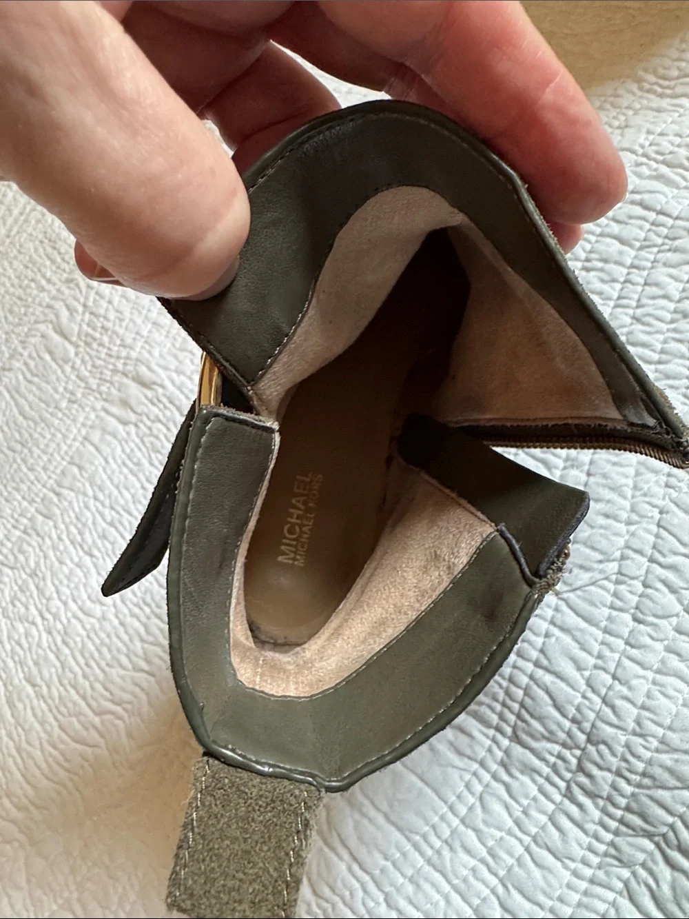 MICHAEL Michael Kors olive suede